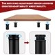 thumbnail image 5 of Patas de muebles ajustables, patas redondas para muebles, patas de sofá de acero inoxidable de metal, patas de mesa, altura ajustable de 0 a 10 mm, 50 x 80 mm, color negro, 5 of 5