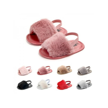 

Topumt Baby Girls Soft Sole Shoes Plush Sandal