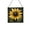 Black-eyed Susan Flower, variant on Cherry Blossom Flower Stained Glass Panel Suncatcher Square Window Hanging, 8 Inch Real Glass Decorative Art Sun Catcher for Home, Gift, and Garden Decor 78OR7