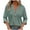 Green, variant on qucoqpe Womens Tops 3/4 Sleeve Shirts Fashion Button V Neck Casual Solid Tunic Blouse