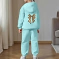 thumbnail image 2 of Girls' Tracksuit Sweatsuits Bow Print Hoodie Joggers Outfit Sets Kids Clothes, 2 of 7