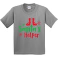 thumbnail image 3 of Inktastic Santa's Helper, Elf Shoes, Snowflakes, Christmas Youth T-Shirt, 3 of 5