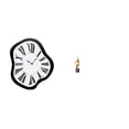 thumbnail image 1 of Reloj de pared, estatua de arte abstracto, escultura de resina, reloj nórdico con números , relojes distorsionados, reloj electrónico de lujo,, 1 of 8