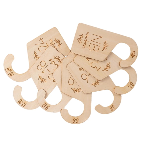 Babys Clothes Hanger with Size Markers Closet Size Dividers Practical Wardrobe Separators Babys Shower Gift