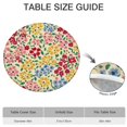 thumbnail image 6 of Pioneer Flower Floral Print Pattern Round Fitted Tablecloth with Elastic Edge,Dining Table Cover Waterproof,Outdoor Round Tablecloth for Camping,Dining,Indoor and Outdoor, 6 of 7
