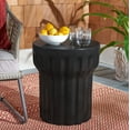 thumbnail image 4 of SAFAVIEH Modern No Assembly Required Concrete Round End Table, Black, 4 of 8