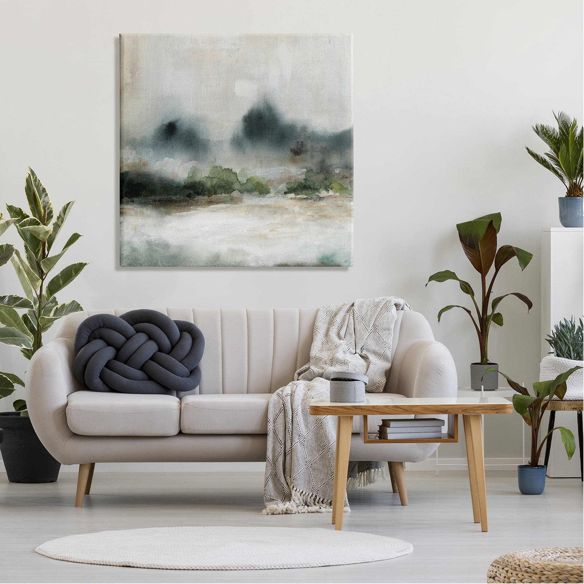 Stupell Industries Enigmatic Foggy Mountain Abstract Landscape Scene Painting Gallery Wrapped Canvas Print Wall Art, Design by Carol Robinson