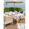 thumbnail image 5 of Outdoor Tablecloth with Umbrella Hole for Patio/Picnic/Party/Camping, Ocean Marine Creature Waterproof Table Cloth Rectangle Table Cover Washable, Watercolor Sea Turtle Starfish Coral (60"x 120"), 5 of 8