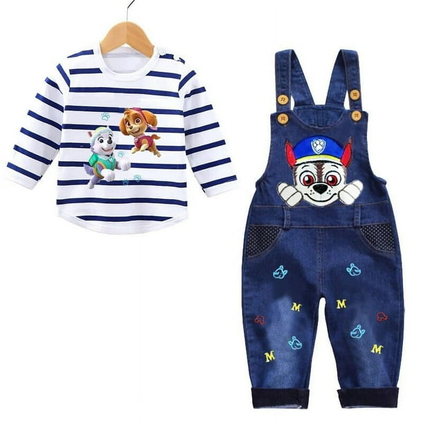 Conjunto de ropa de 2 uds para bebe recien nacido de 0 a 3 anos camisa de manga larga de la Patrulla Canina mono pantalones conjunto infantil para nino pequeno Bodega Aurrera en linea