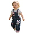 thumbnail image 3 of Ruyang Baby Toddler Boys Adjustable Denim Pants New Born Kids Denim Overalls Jumpsuits Cute Bunny Outdoor Bib Shortalls Jean Overalls, 3 of 9