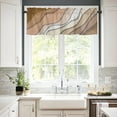 thumbnail image 2 of Brown Ombre Valances for Windows Farmhouse Kitchen Curtains Valances Rod Pocket Valance Curtains for Kitchen Windows Modern Geometric Abstract Aesthetic Cream Window Valances for Bathroom 42"x12", 2 of 6