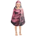 thumbnail image 7 of BZSMCE Towels Kids Hooded Beach Towel Pink Glittery Flowers Pool Bath Towel Soft, 7 of 7