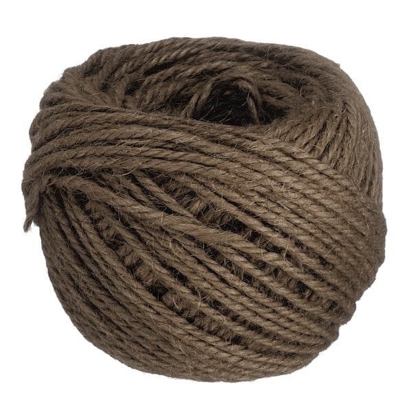 Uxcell Cuerda de Yute Natural de 50 Metros, Cuerda de Yute de 3 mm para Manualidades, Envoltura de Regalos, Decoración, Empaque, Jardinería, Soporte para Plantas, Marrón
