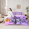 thumbnail image 5 of Homewish Personalized Letter Gifts 7-Piece Twin Bedding,Spooky Halloween Skeleton Alphabet Z Bedding Comforter Set,Halloween Reversible, 5 of 8