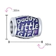 thumbnail image 3 of Bling Jewelry Womens .925 Sterling Silver Words Saying Fathers Love of Daughter Daddys Charm Bead for Bracelet, 3 of 3