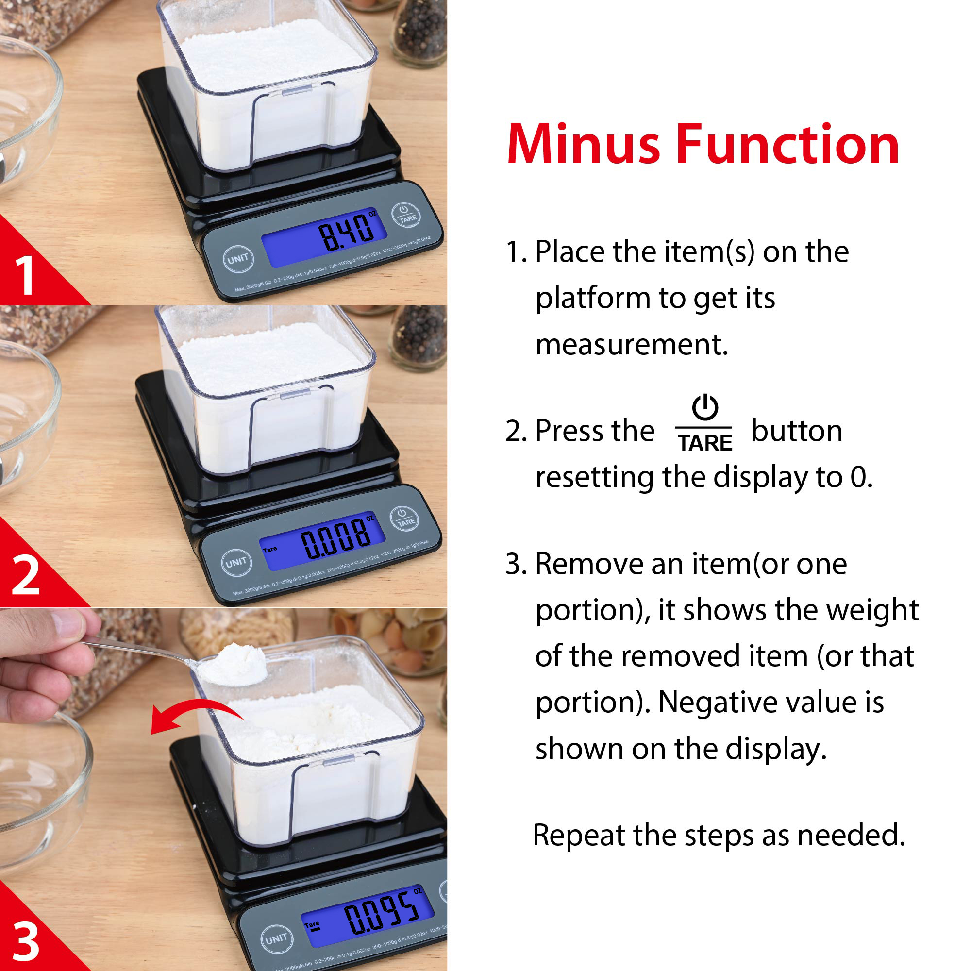 Mainstays 6-Pound Digital Kitchen Scale with Backlight photo 7