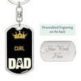 thumbnail image 2 of Cat Key Ring Curl Cat Dad King Keychain Stainless Steel or 18k Gold, 2 of 10