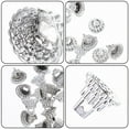 thumbnail image 4 of SEWACC 100Pcs Round Decorative Ball Caps Silver for Christmas Tree DIY Decorations Holiday Parties, 4 of 8