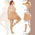 thumbnail image 2 of G&Y 2 Pairs Semi Opaque Tights for Women - Plus Size 80D Control Top Pantyhose, Nude 4XL, 2 of 7