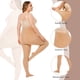 thumbnail image 2 of G&Y 2 Pares de Medias Semiopacas para Mujer - Pantimedias Superiores de Control 80D de Talla Grande, Nude XL, 2 of 7