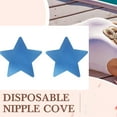 thumbnail image 3 of 12 Pairs Nipple Cover Star Breast Petals Multi Colors Nipple Cover Disposable Satin Pasties - 8.2CM, 3 of 5