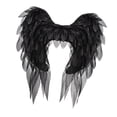 thumbnail image 1 of Accesorios de disfraz de alas de ángel para cosplay para fiestas temáticas de Halloween y festivales. Negro, 1 of 8