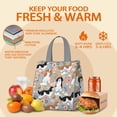 thumbnail image 5 of Cavalier King Charles Spaniel Dog and Flower Insulated Lunch Bag for Women & Adults,Large Portable Soft Cooler Lunch Bag,Thermal Food Storage Tote with Pearl Cotton,8.66L,8.75x5.75x9.5 Inch, 5 of 6