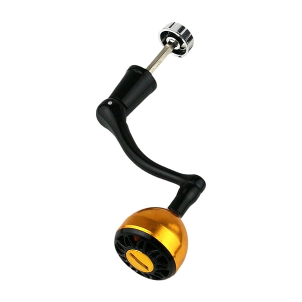 Mango de carrete giratorio de pesca con agarre ergonómico, práctico y ligero, para reparación de equipos. Oro y medio