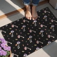 thumbnail image 4 of Colorful Mushroom Leaf Black Pattern Door Rugs,Washable Non Slip Door Mats Indoor,Decorative Door Mats,Entry Mat Indoor for Entrance,Bedroom,Kitchen,Bathroom,20"x32", 4 of 6
