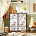thumbnail image 6 of 4 Drawer Vertical Storage Dresser Cat heart Textile with Wood Top Fabric Pull Drawers, 6 of 8