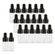 thumbnail image 5 of 20x cuentagotas de vidrio transparente con cuentagotas de vidrio de viaje de tintura Viales para aceites esenciales , Negro 3ml Negro Blanco 3ml Sunnimix Frascos cuentagotas, 5 of 7