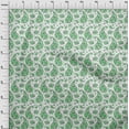 thumbnail image 4 of oneOone Rayon Green Fabric Asian Paisley With Floral Quilting Supplies Print Sewing Fabric By The Yard 56 Inch Wide, 4 of 4