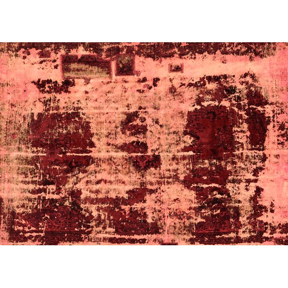 Ahgly Company Indoor Rectangle Patchwork Orange Transitional Area Rugs, 5' x 8'