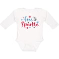 thumbnail image 3 of Inktastic 4th of July Free to Sparkle in Red White and Blue Boys or Girls Long Sleeve Baby Bodysuit, 3 of 5