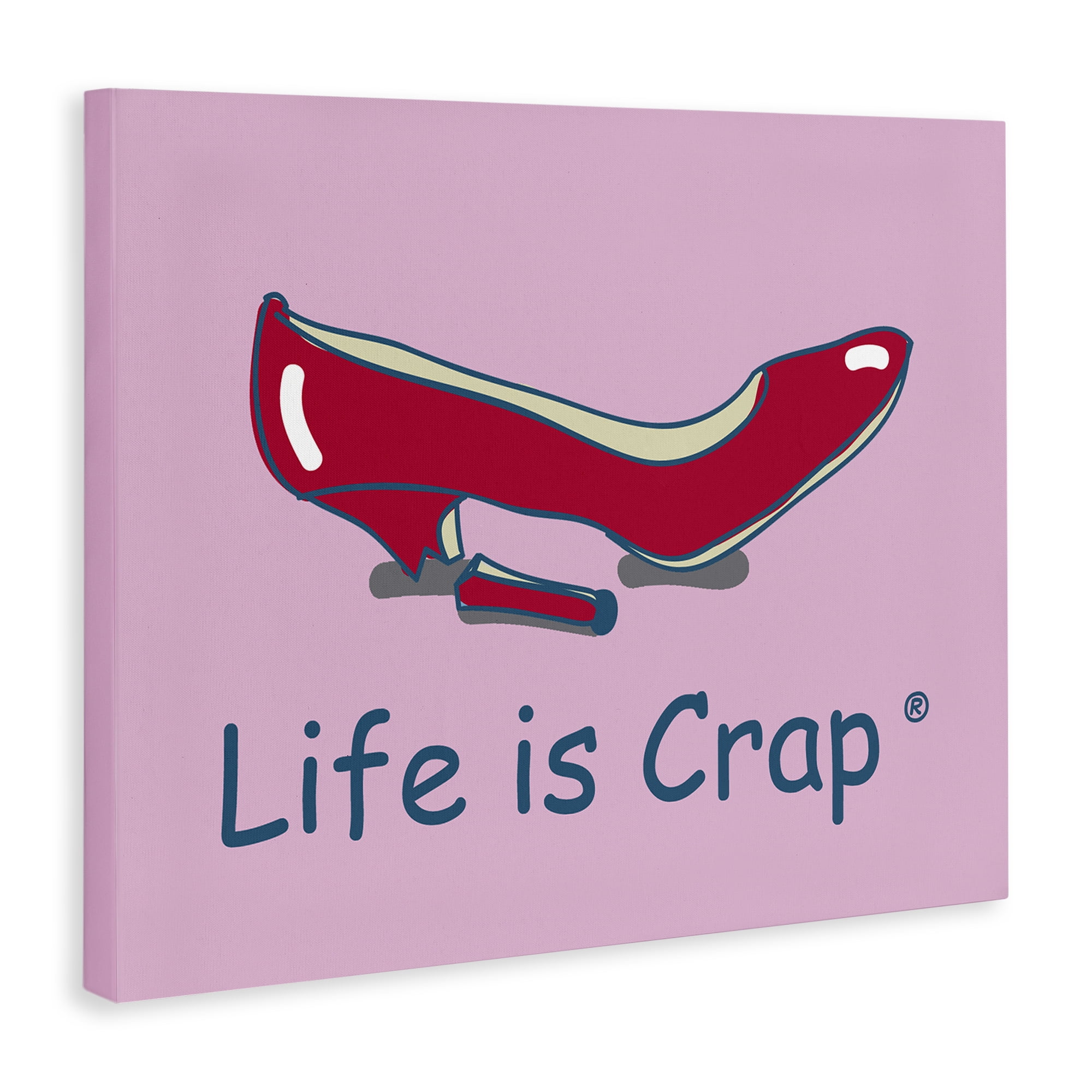 Stupell Industries Broken High Heel Novelty & Humor Painting Wrapped Canvas Art Print Wall Art, 48 x 36