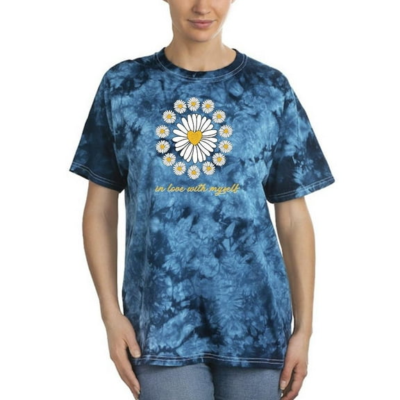 Love Myself Daisy Garland Tie Dye Crystal Women -Image by Shutterstock, Female Medium