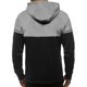 thumbnail image 4 of Oucaili Chaqueta con capucha para hombre Abrigo Sudadera Cálido Invierno Cremallera Bolsillos delanteros Ropa de abrigo Entrenamiento, 4 of 4