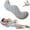 Gray, variant on Pea Pod Body Pillow for Side Sleepers, S-Shaped Cooling Full Body Pillow, Long Bolster Hug Pillow for Hip, Knee, Back & Leg Support, Washable Cove