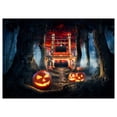 thumbnail image 1 of Halloween Theme Photography Background Portrait Photography Backdrops with Pumpkin Pattern Photo Studio Props for Portrait Photos Party Decoration, Size 2.1 * 1.5m/ 7 * 5ft, 1 of 7
