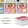 thumbnail image 4 of Yayeee Foldable Storage Basket for Shelves with Handles Set of 2 Waterproof Cloth Bins, Swirling Lines, 4 of 7