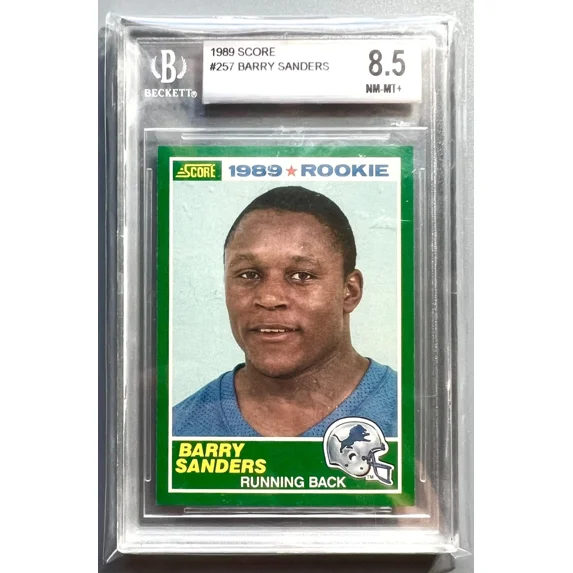 1989 Barry Sanders Score Rookie Card Graded BGS 8.5 NM-MT+