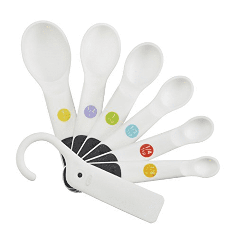Fox Run 4826 Measuring Spoon Set 6-Piece Plastic White Fox Run 4826 Measuring Spoon Set 6-Piece Plastic White