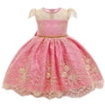 thumbnail image 4 of Lovebay Christening Lace Flower Baby Girl Dress Princess Formal Prom Tutu Ball Gown Pink 0-6 Months, 4 of 6