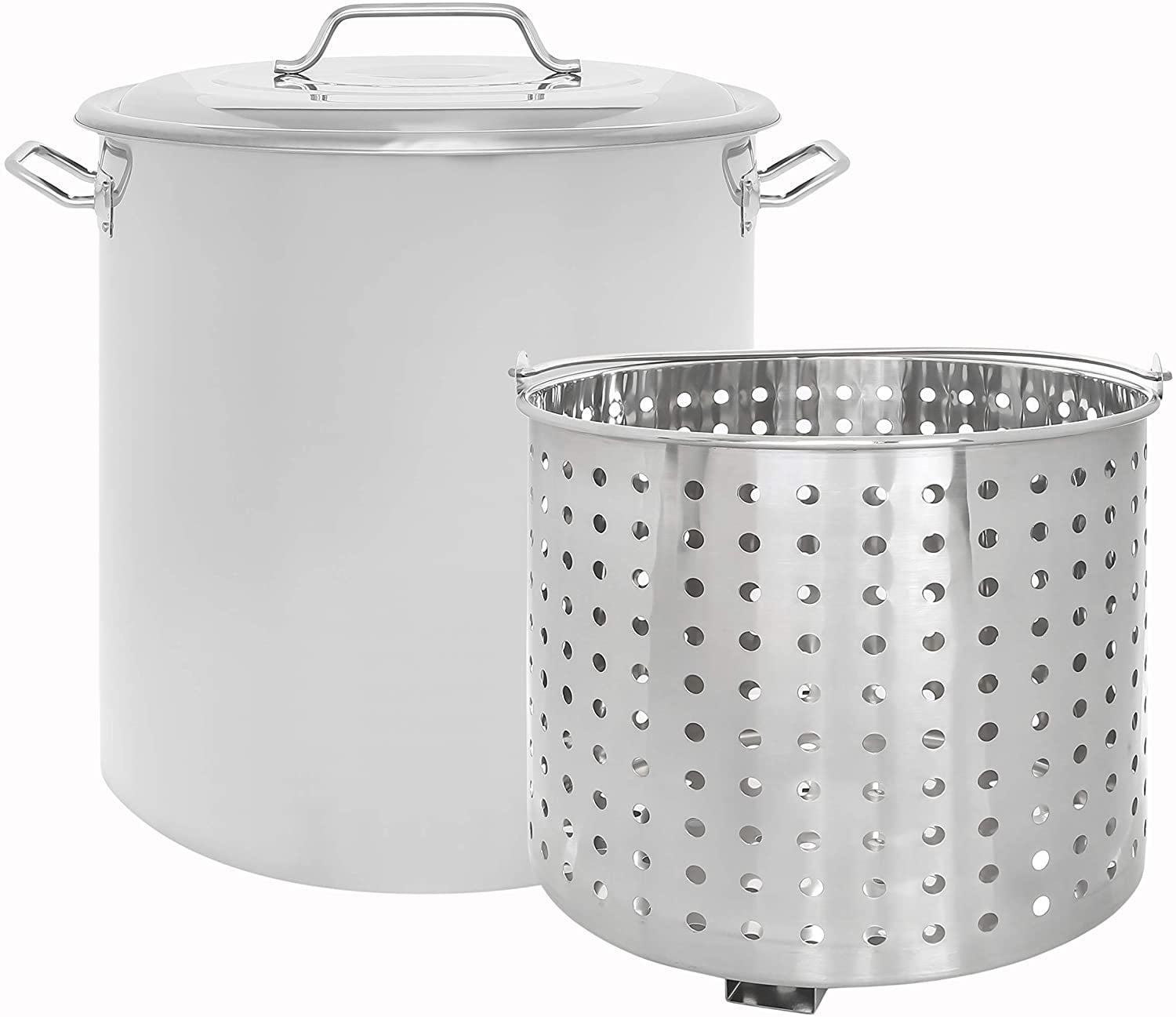 40 Quart CONCORD Stainless Steel Stock Pot w/Steamer Basket Cookware great for boiling and steaming 