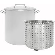 CONCORD Stainless Steel Stock Pot w/Steamer Basket. Cookware great for boiling and steaming (24 Quart)