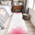 thumbnail image 4 of 2'x6' Rug Runners for Hallways Kitchen, Modern Pink Non Slip Entryway Beside Floor Carpet Runner, Gradient Floral Abstract Bohemian White Washable Laundry Room Bedroom Throw Rugs Mat for Family Pet, 4 of 8