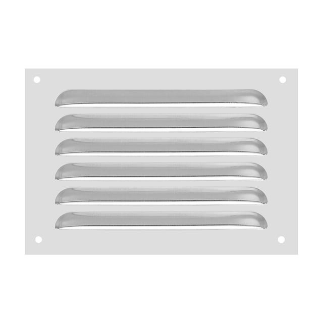 Cubierta de ventilación de aluminio Uxcell de 8 x 6 pulgadas, cubierta de rejilla de ventilación HVAC con lamas, tono plateado