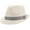 Ivory, variant on Panama Jack Women's Fedora Hat - Soft Matte Toyo Straw, Striped Cotton Hat Band, Inner Sweatband, 1 3/4" Brim (Natural)