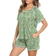 thumbnail image 2 of DreamFish Women's Summer Short Sleeve Top and Shorts Pajama Ladies Soft Pjs Lounge Set with Pockets, 2 of 5