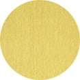 thumbnail image 1 of Ahgly Company Indoor Round Solid Yellow Modern Area Rugs, 4' Round, 1 of 4